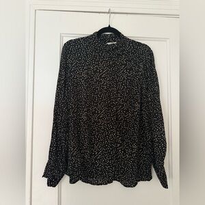 NWOT - YAYA black blouse with white polka dots - size 40